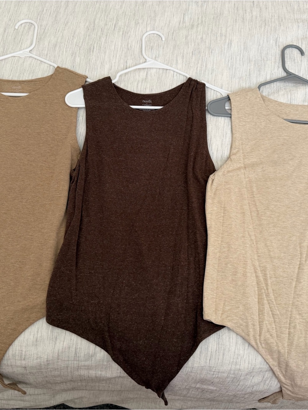 nuuds Sleeveless Brown Bodysuit in Deep Chocolate